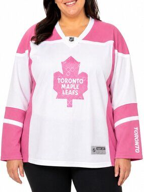 Reebok RBK CCM Toronto Maple Leafs Pink Hockey Jersey Licensed Women's XL